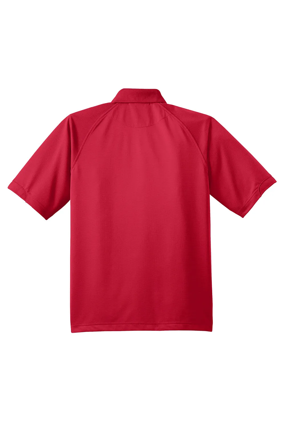 Port Authority Mens Dry Zone Moisture Wicking Short Sleeve Polo Shirt - Engine Red
