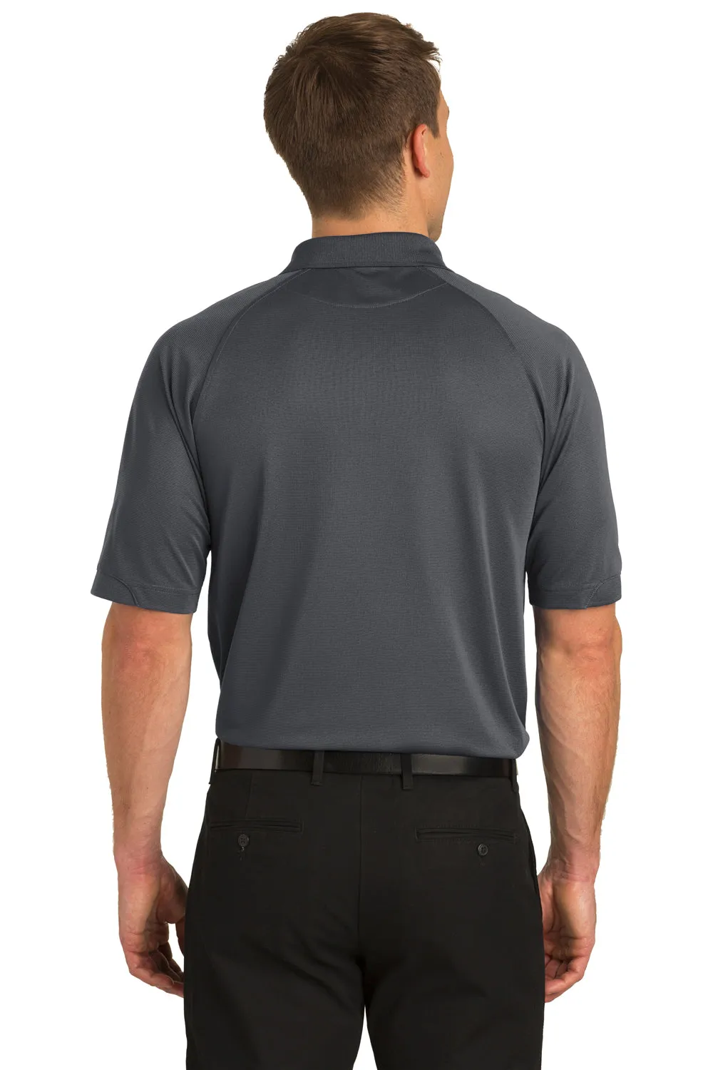 Port Authority Mens Dry Zone Moisture Wicking Short Sleeve Polo Shirt - Iron Grey