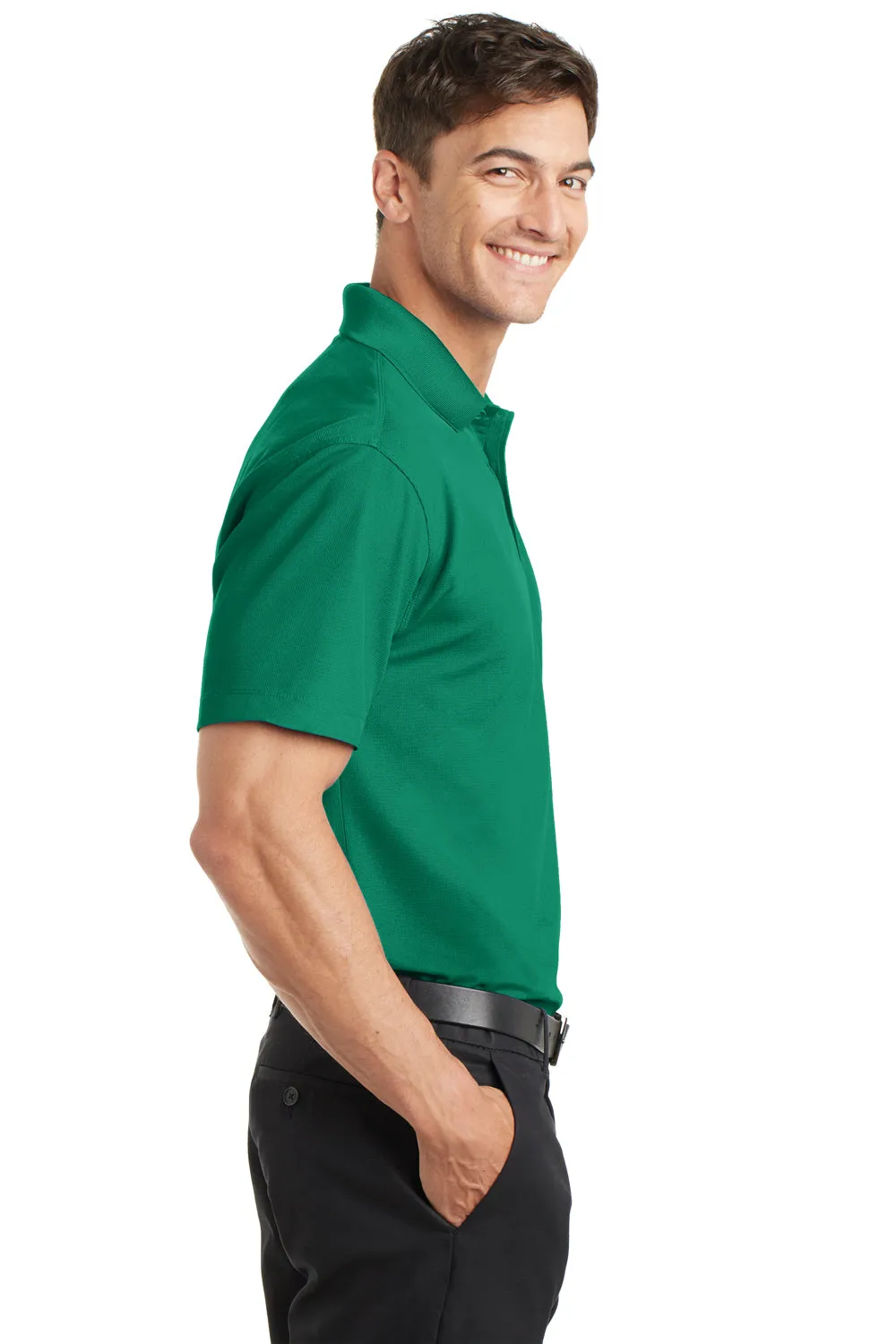 Port Authority Mens Dry Zone Moisture Wicking Short Sleeve Polo Shirt - Jewel Green