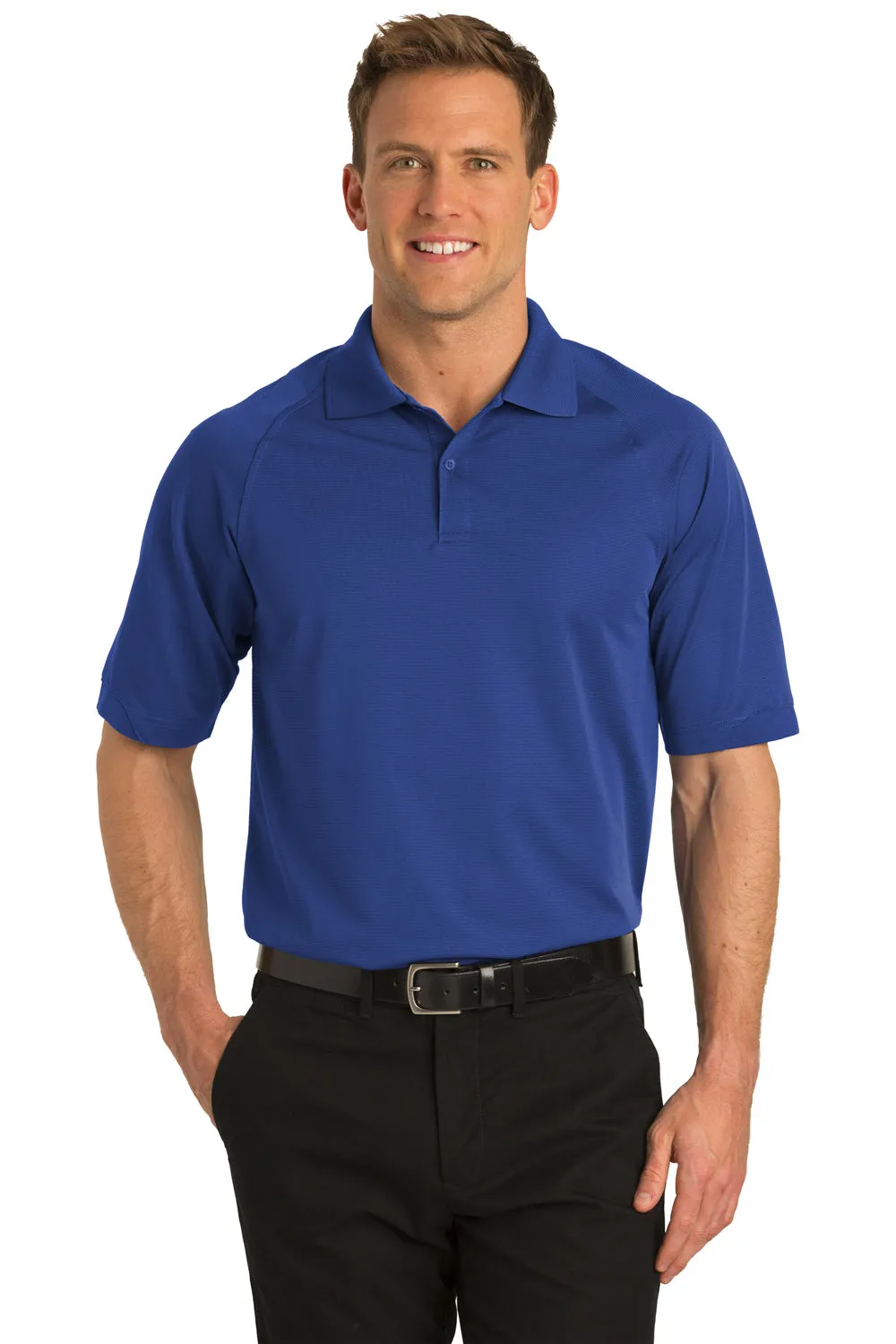 Port Authority Mens Dry Zone Moisture Wicking Short Sleeve Polo Shirt - Royal Blue
