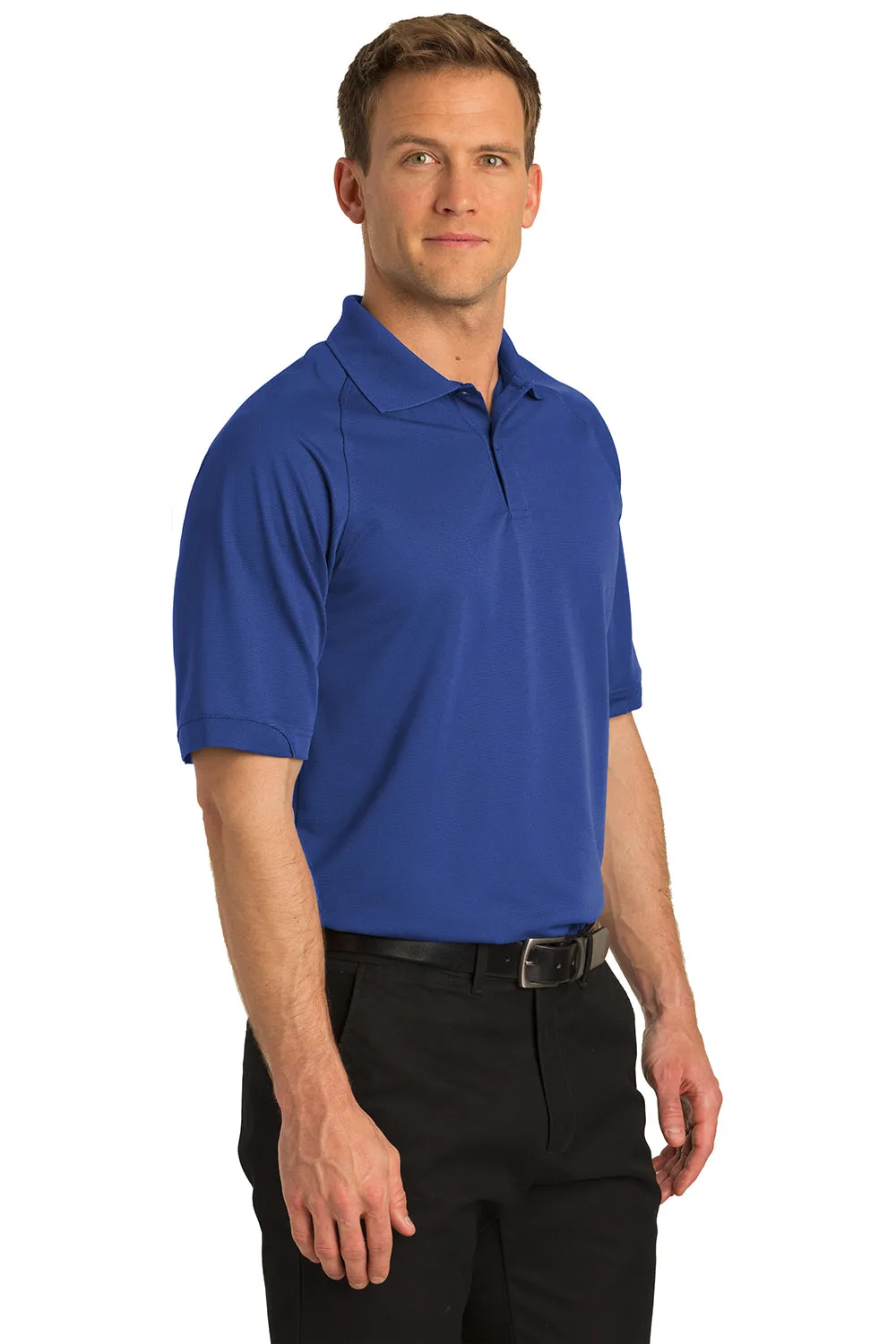 Port Authority Mens Dry Zone Moisture Wicking Short Sleeve Polo Shirt - Royal Blue