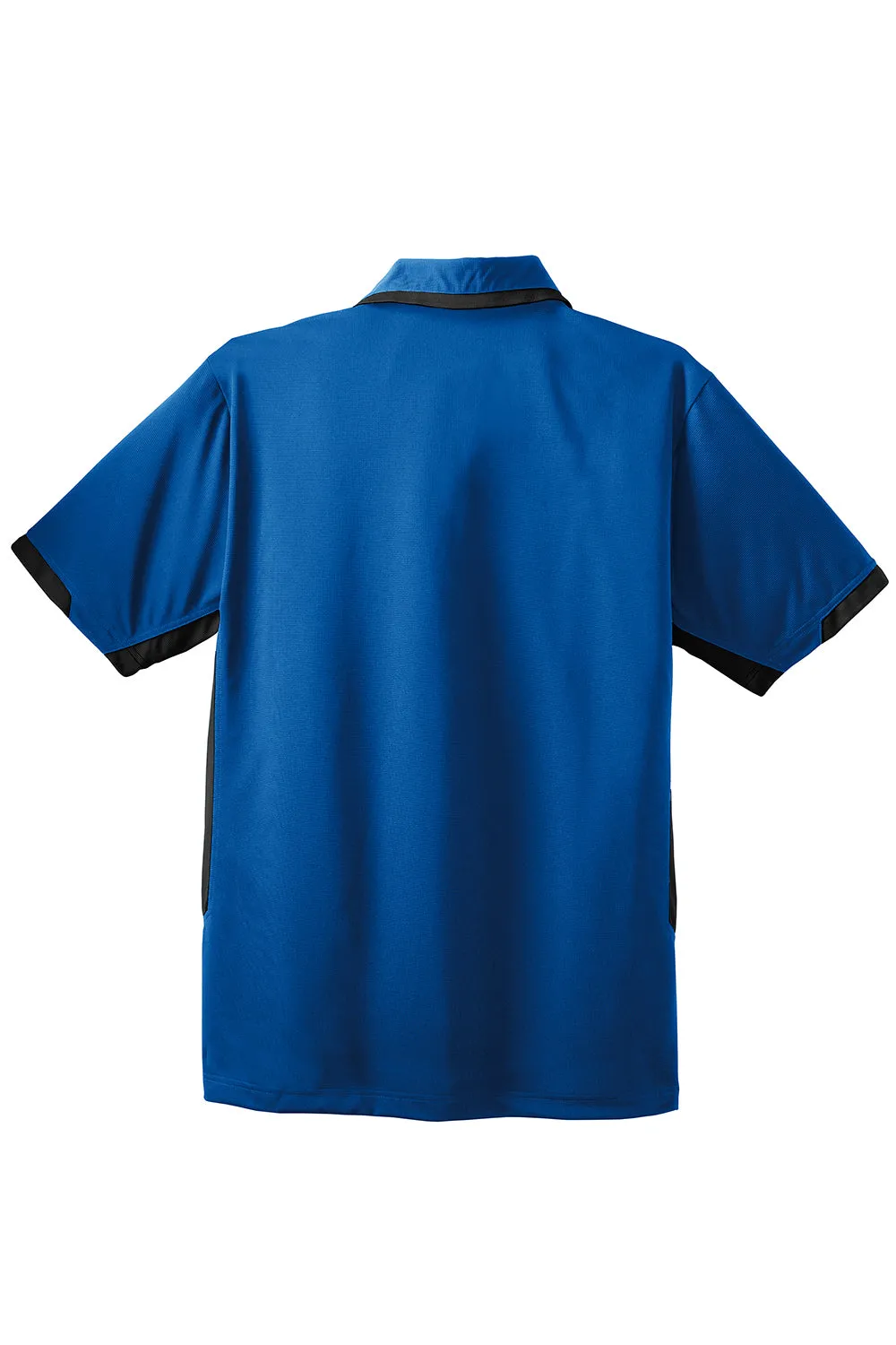 Port Authority Mens Dry Zone Moisture Wicking Short Sleeve Polo Shirt - Royal Blue/Black