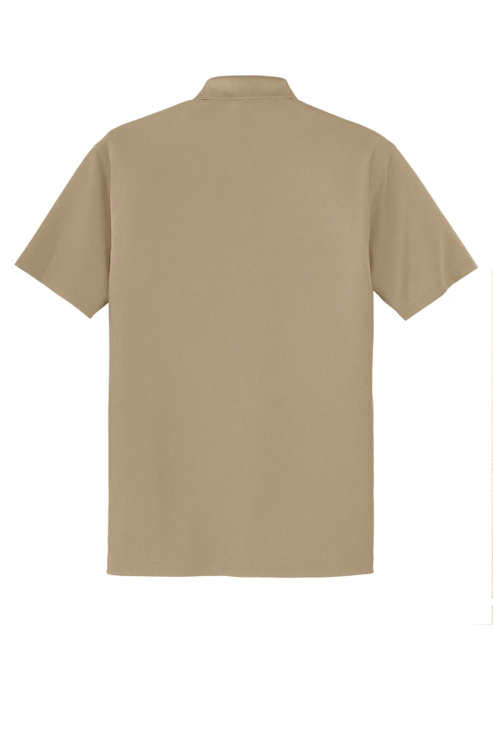 Port Authority Mens Dry Zone Moisture Wicking Short Sleeve Polo Shirt - Tan