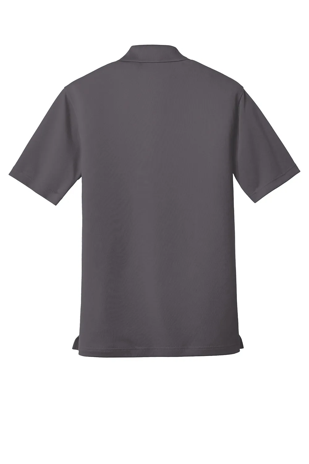 Port Authority Mens Dry Zone Moisture Wicking Short Sleeve Polo Shirt w/ Pocket - Graphite Grey