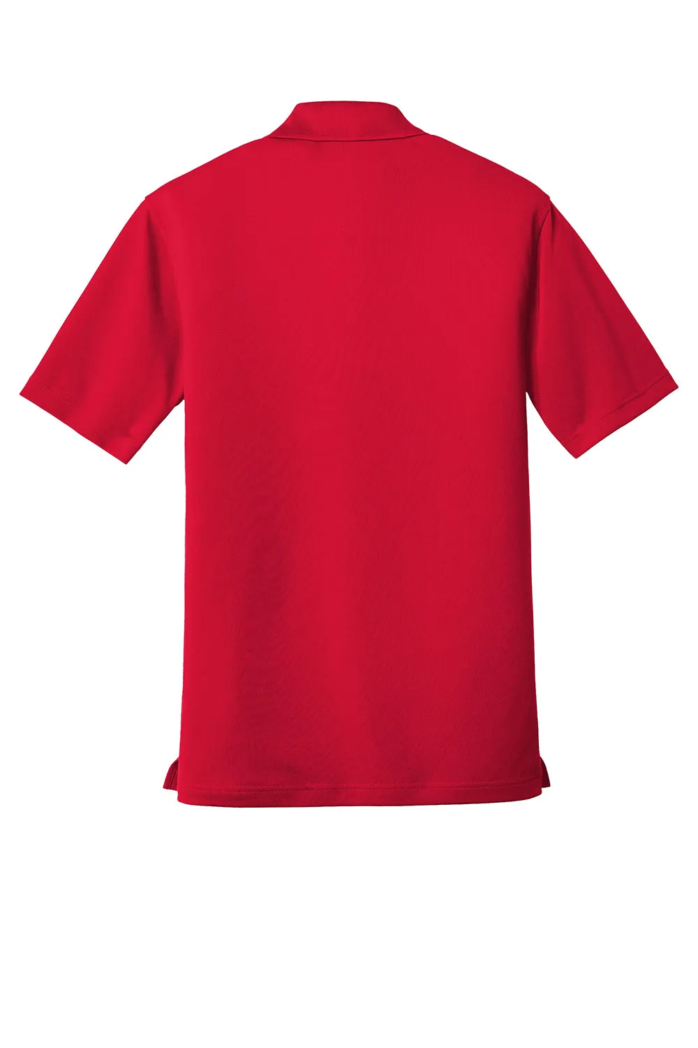 Port Authority Mens Dry Zone Moisture Wicking Short Sleeve Polo Shirt w/ Pocket - Rich Red