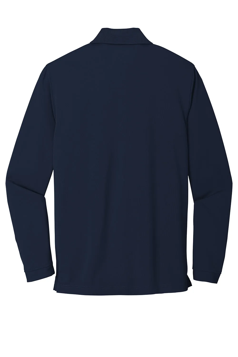 Port Authority Mens Dry Zone Performance Moisture Wicking Long Sleeve Polo Shirt - River Navy Blue