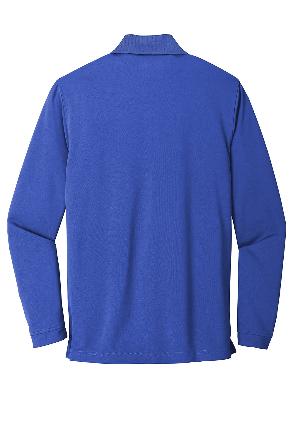 Port Authority Mens Dry Zone Performance Moisture Wicking Long Sleeve Polo Shirt - True Royal Blue