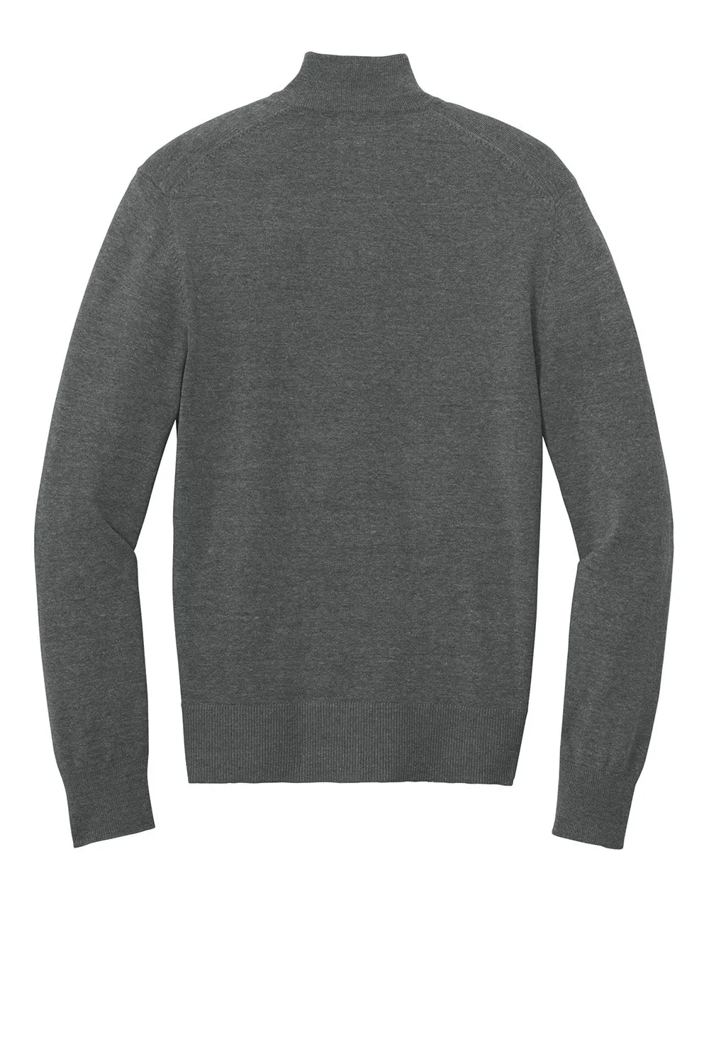 Port Authority Mens Easy Care Long Sleeve 1/4 Zip Sweater - Heather Charcoal Grey