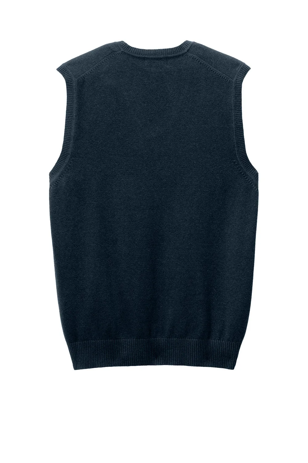 Port Authority Mens Easy Care V-Neck Sweater Vest - River Navy Blue