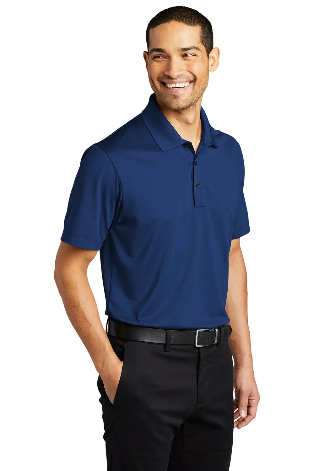 Port Authority Mens Eclipse Moisture Wicking Short Sleeve Polo Shirt - Estate Blue