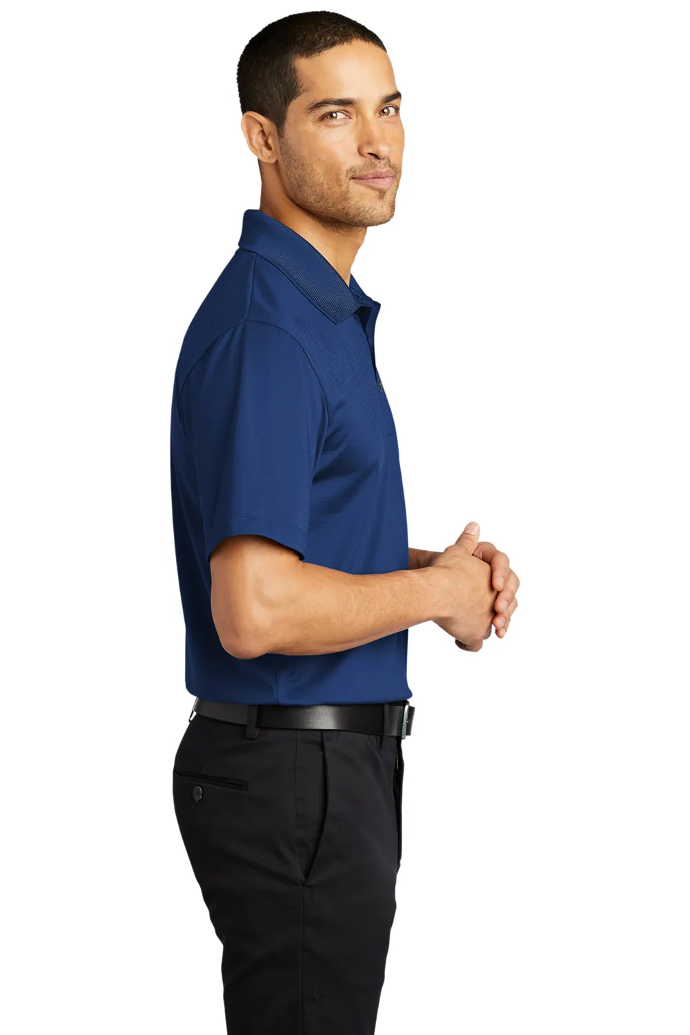 Port Authority Mens Eclipse Moisture Wicking Short Sleeve Polo Shirt - Estate Blue
