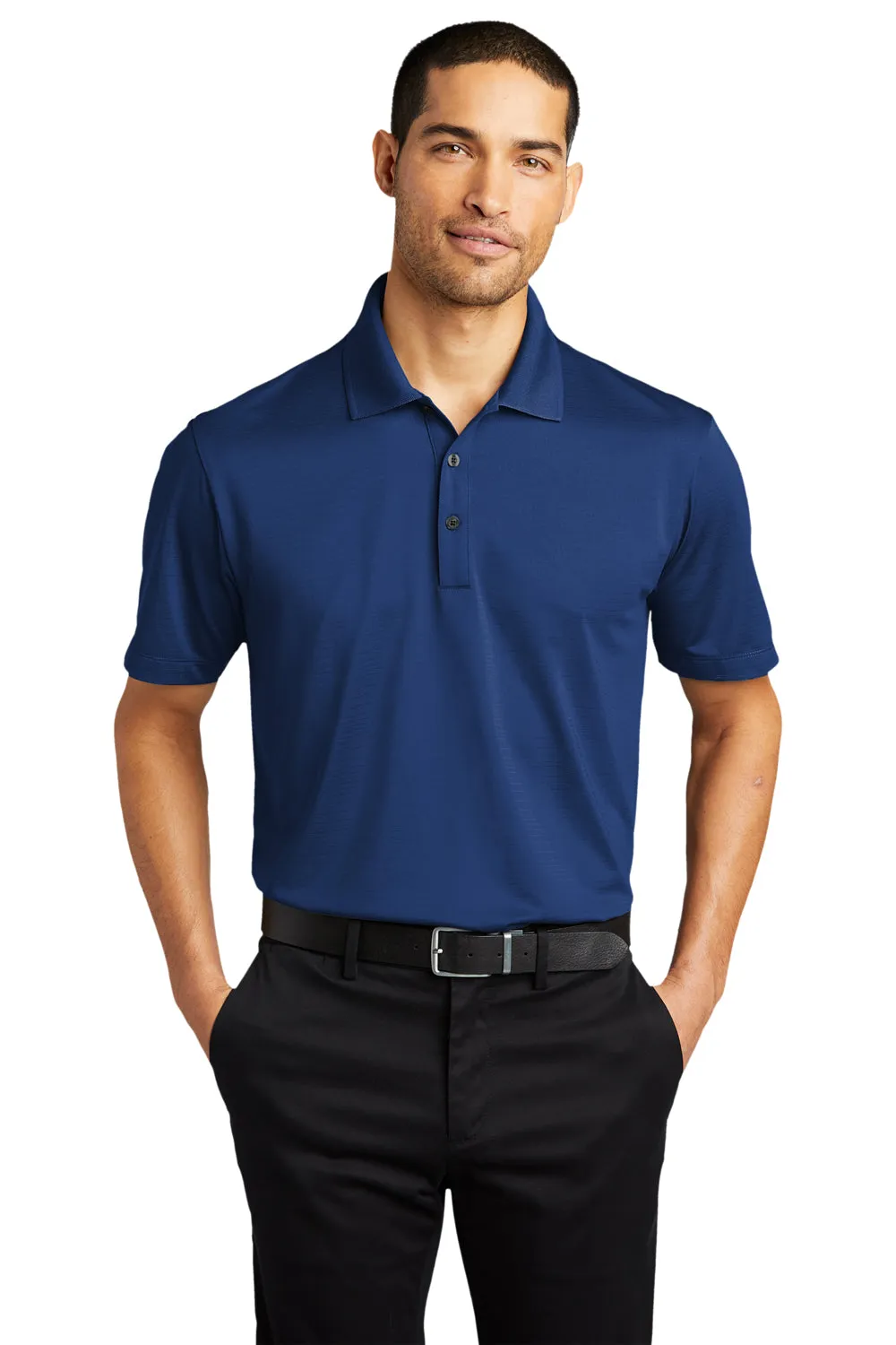 Port Authority Mens Eclipse Moisture Wicking Short Sleeve Polo Shirt - Estate Blue