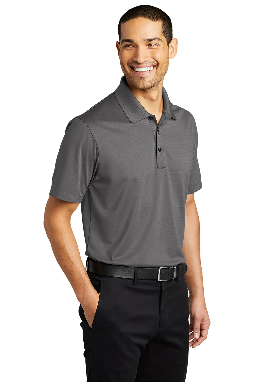 Port Authority Mens Eclipse Moisture Wicking Short Sleeve Polo Shirt - Shadow Grey
