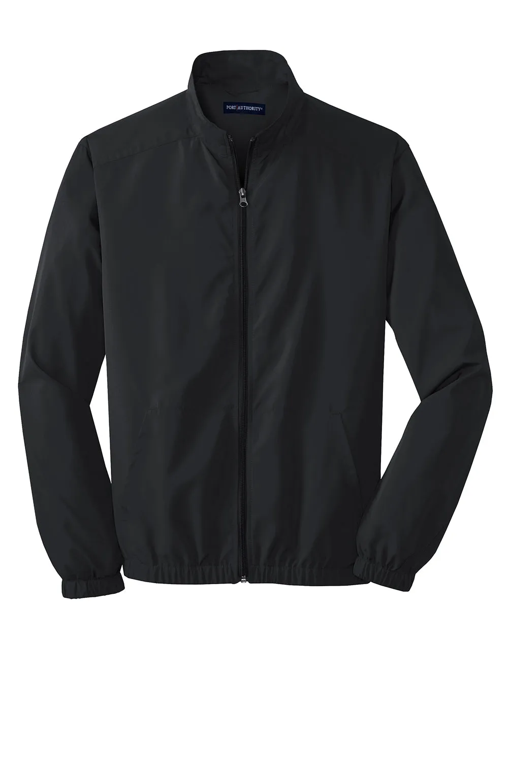 Port Authority Mens Essential Water Resistant Full Zip Jacket - Black