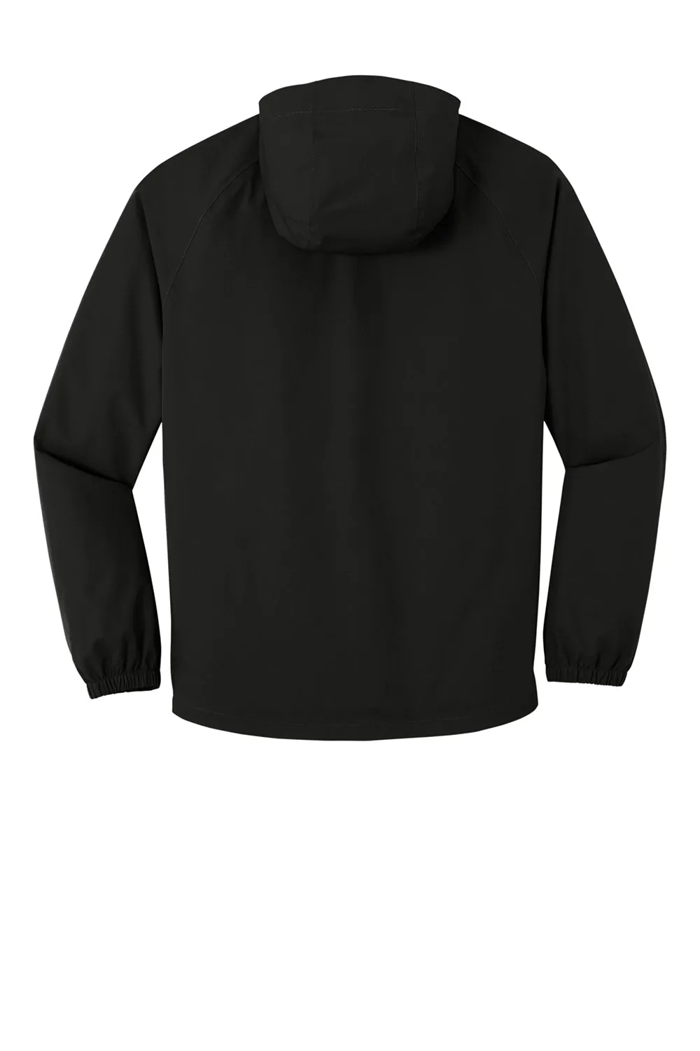 Port Authority Mens Essential Waterproof Full Zip Hooded Rain Jacket - Deep Black