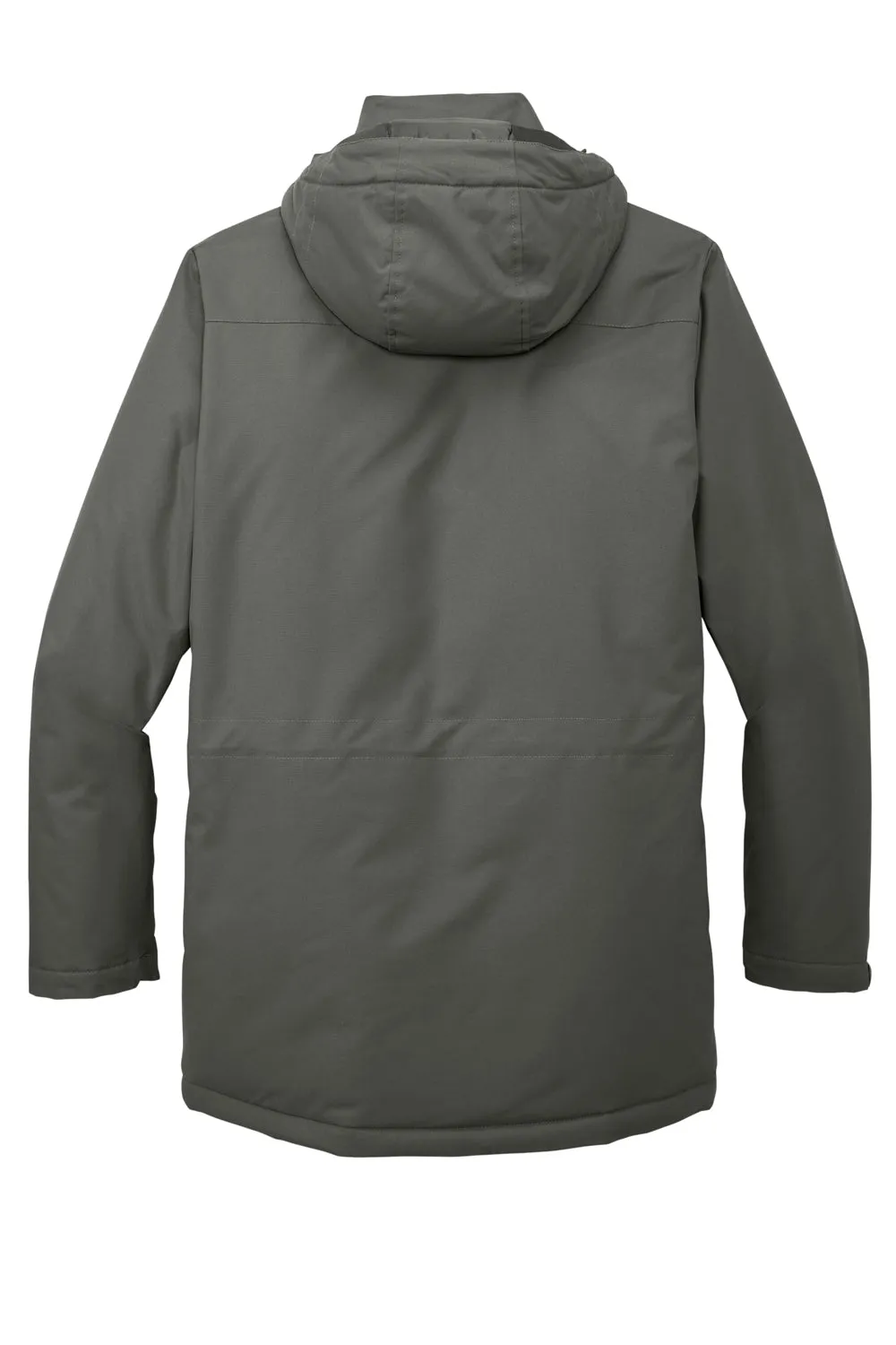 Port Authority Mens Excursion Water Resistant Full Zip Hooded Parka - Storm Grey