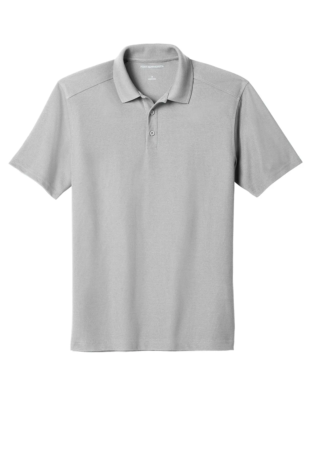 Port Authority Mens EZPerformance Moisture Wicking Short Sleeve Polo Shirt - Gusty Grey
