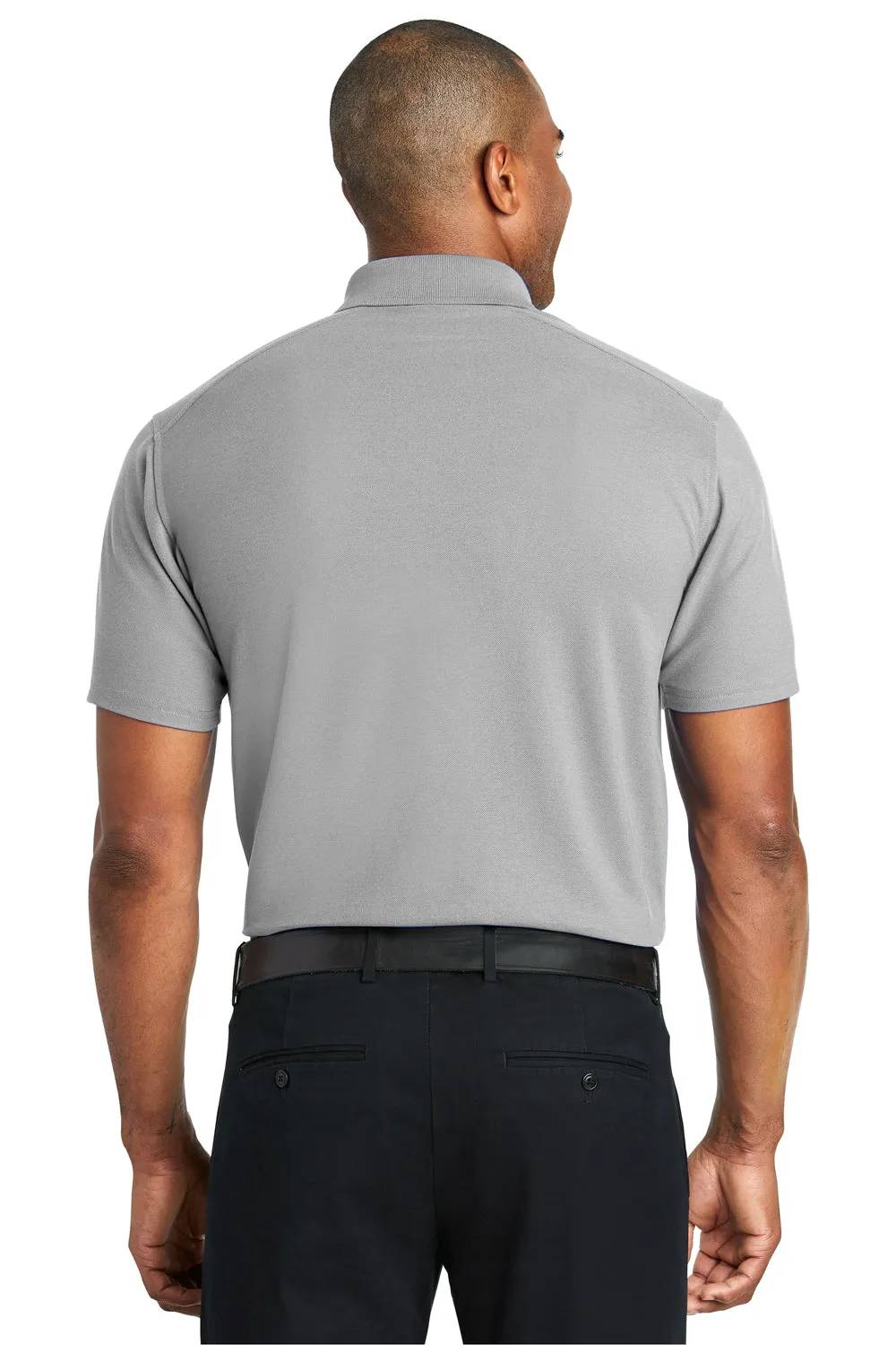 Port Authority Mens EZPerformance Moisture Wicking Short Sleeve Polo Shirt - Gusty Grey
