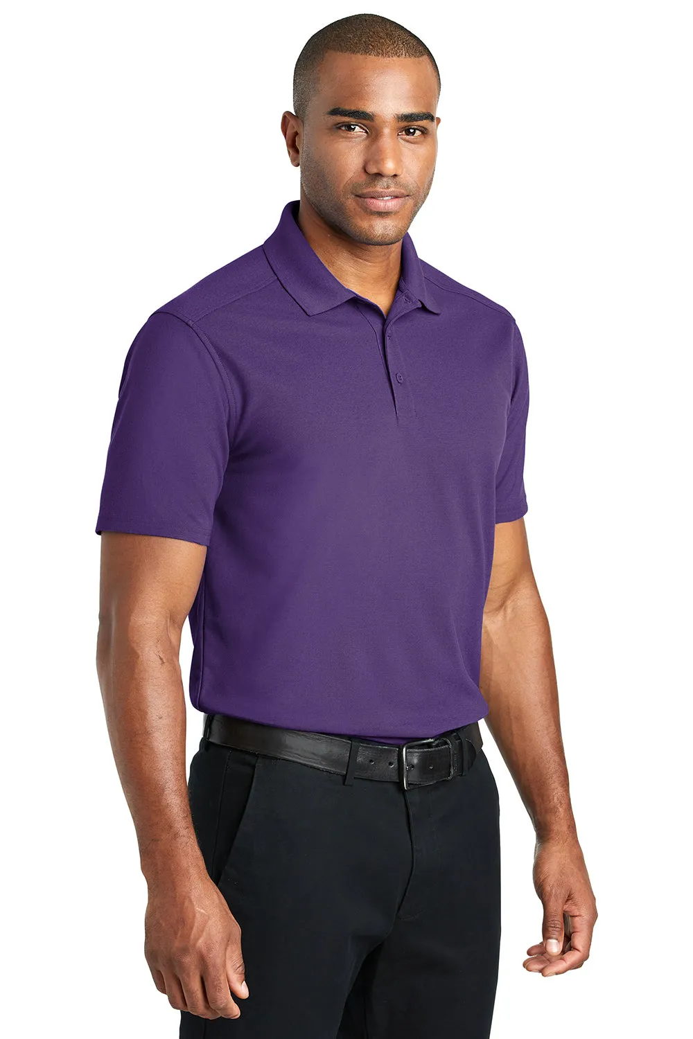 Port Authority Mens EZPerformance Moisture Wicking Short Sleeve Polo Shirt - Majestic Purple - Closeout