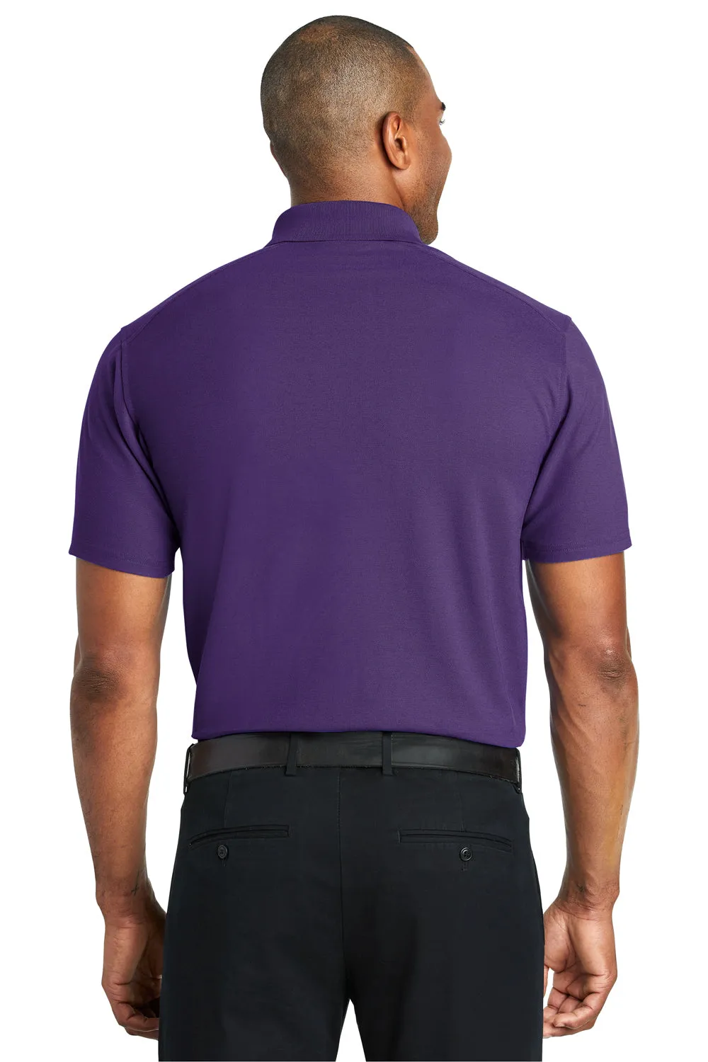 Port Authority Mens EZPerformance Moisture Wicking Short Sleeve Polo Shirt - Majestic Purple - Closeout