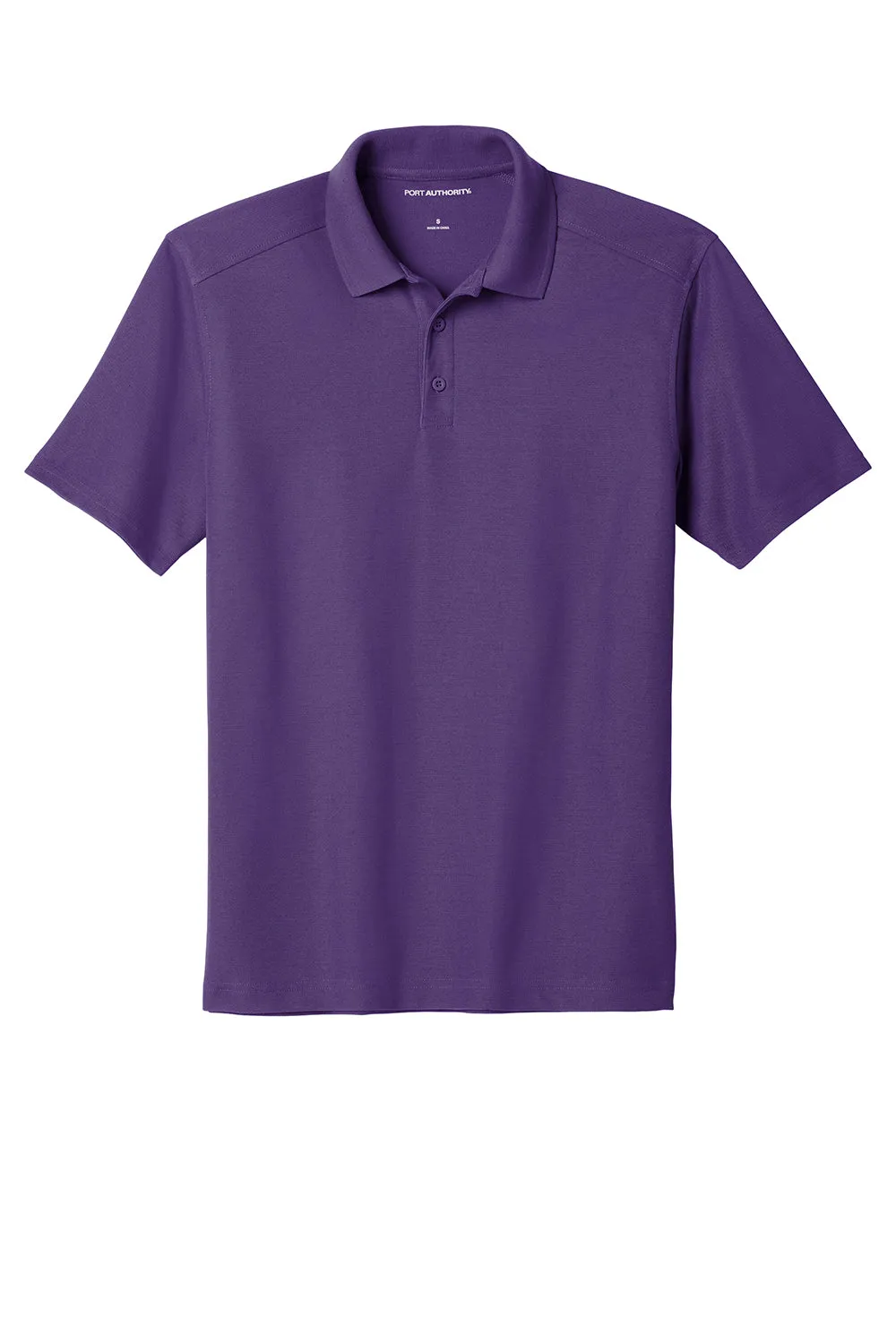 Port Authority Mens EZPerformance Moisture Wicking Short Sleeve Polo Shirt - Majestic Purple - Closeout