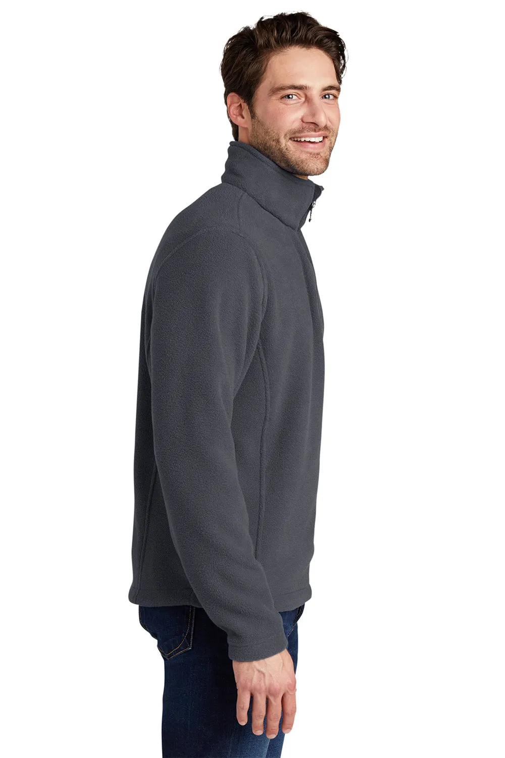 Port Authority Mens Fleece 1/4 Zip Sweatshirt - Iron Grey