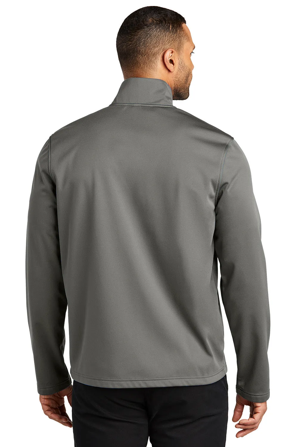 Port Authority Mens Flexshell Water Resistant Full Zip Jacket - Smoke Grey