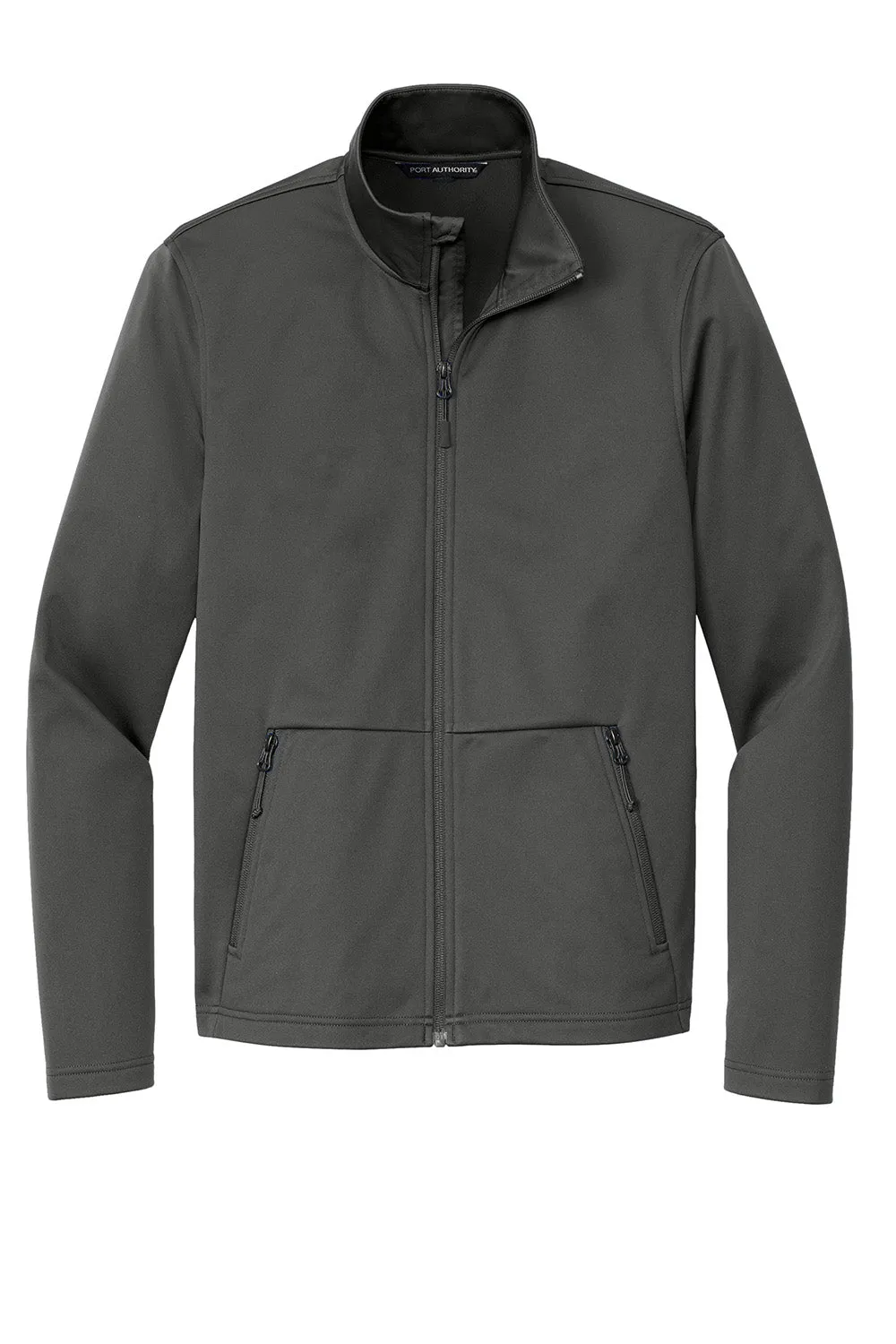 Port Authority Mens Flexshell Water Resistant Full Zip Jacket - Steel Grey