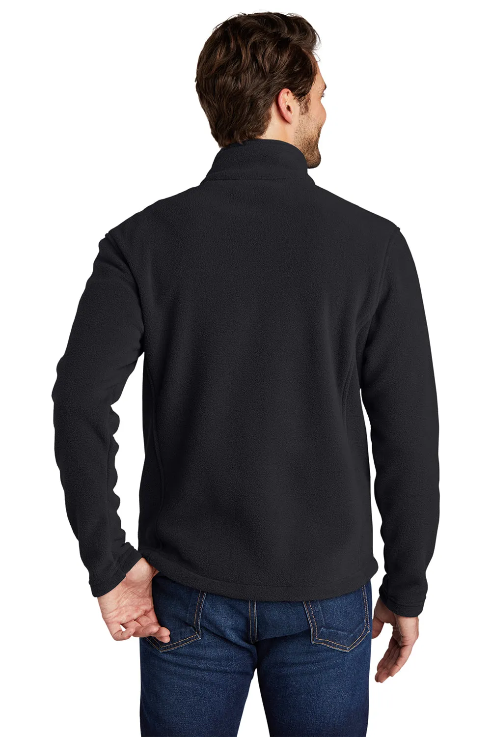 Port Authority Mens Full Zip Fleece Jacket - Black