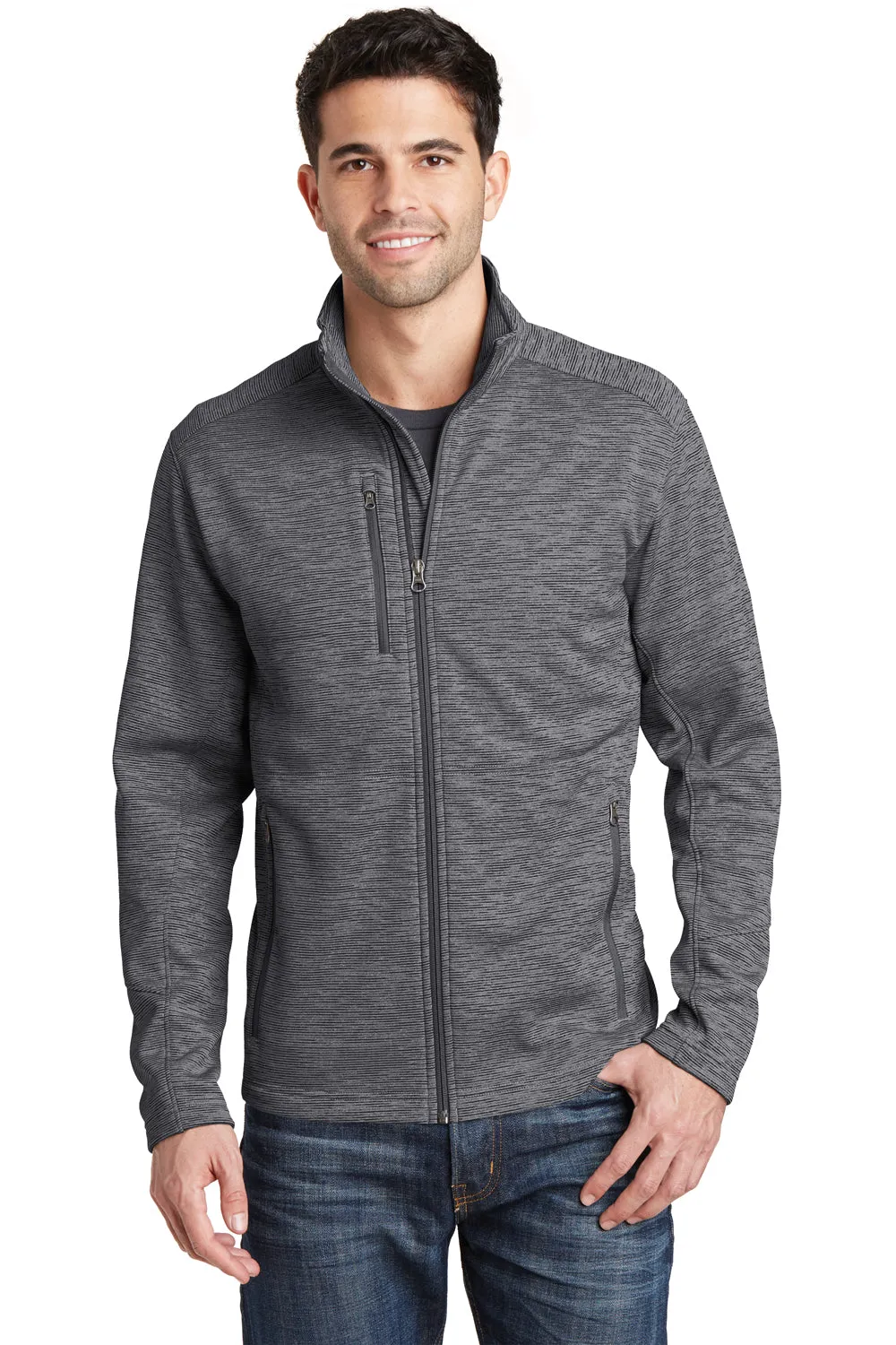Port Authority Mens Full Zip Fleece Jacket - Black