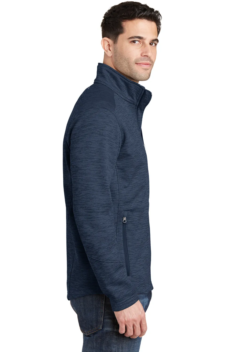 Port Authority Mens Full Zip Fleece Jacket - Navy Blue