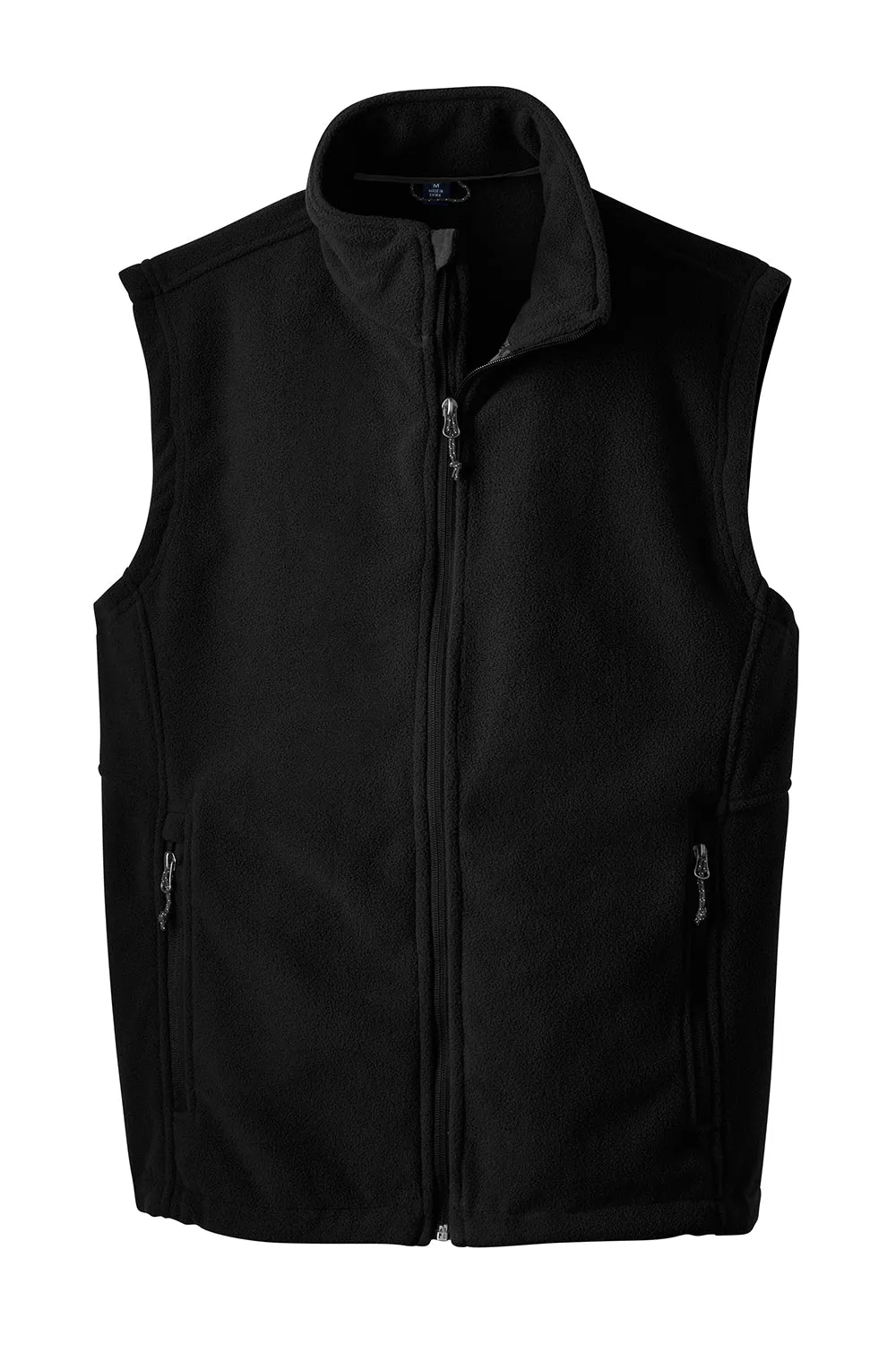 Port Authority Mens Full Zip Fleece Vest - Black