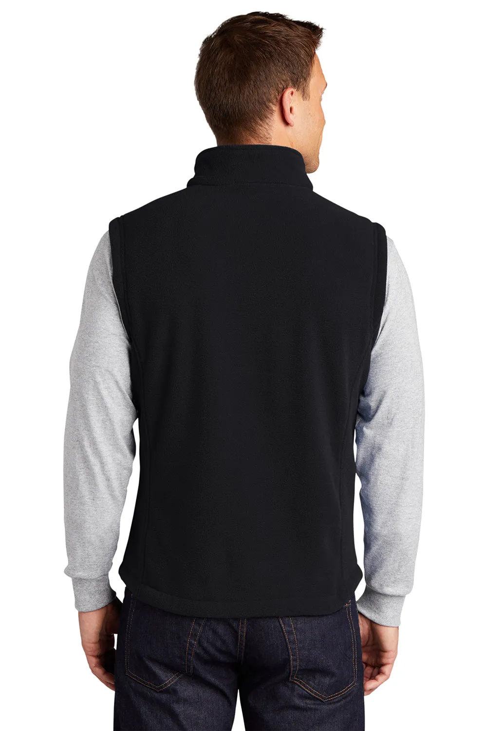 Port Authority Mens Full Zip Fleece Vest - Black