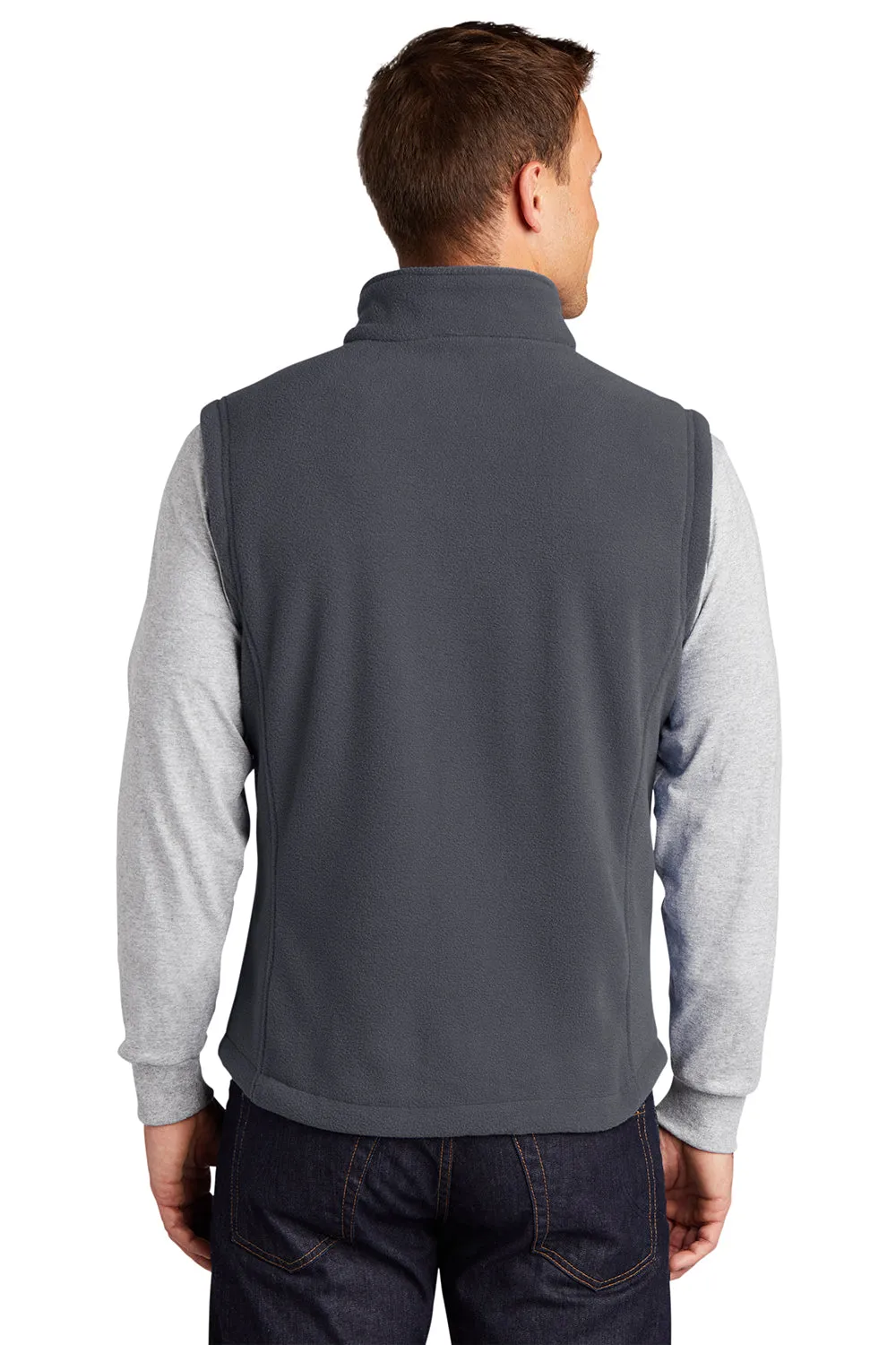 Port Authority Mens Full Zip Fleece Vest - Iron Grey