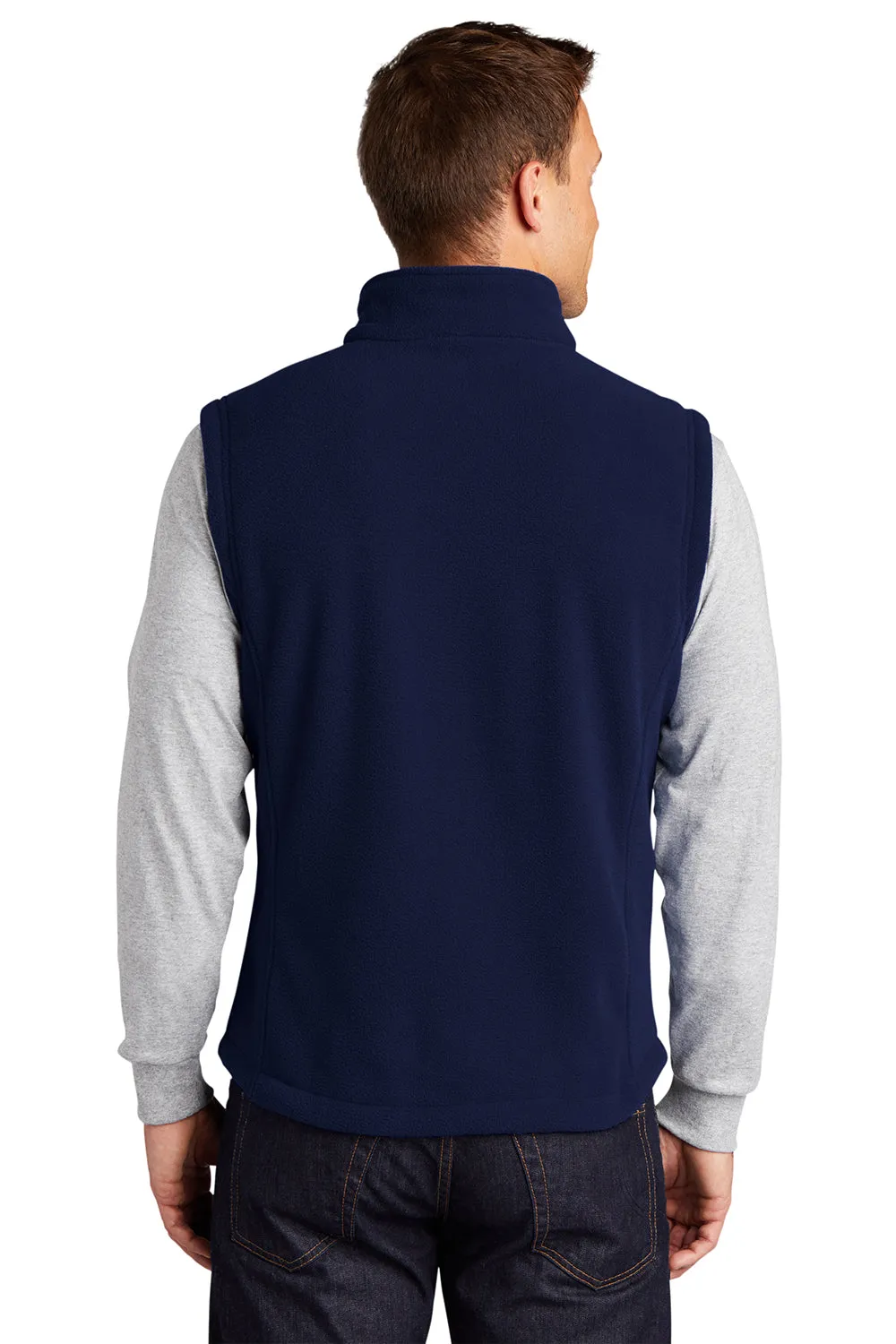 Port Authority Mens Full Zip Fleece Vest - True Navy Blue