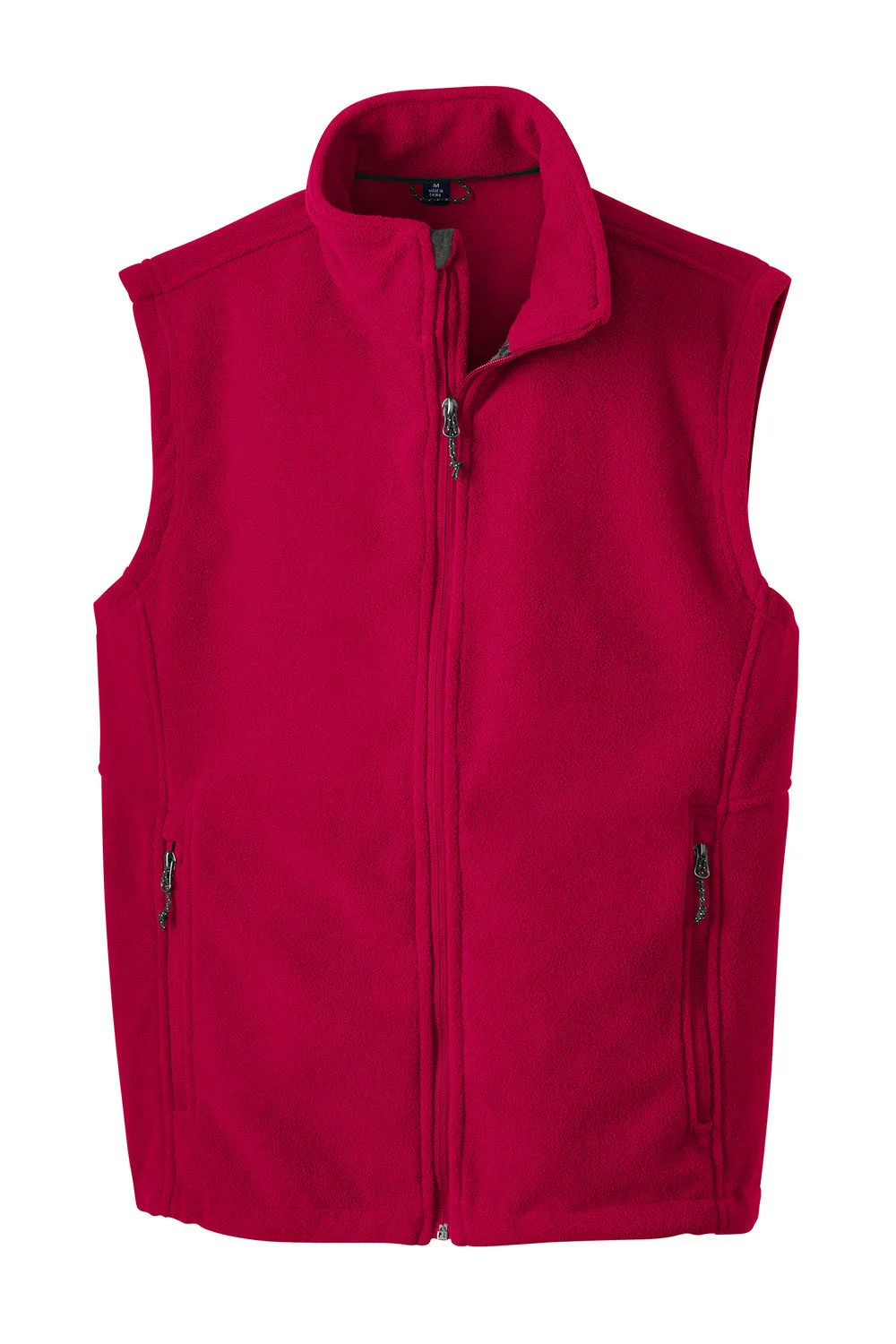 Port Authority Mens Full Zip Fleece Vest - True Red