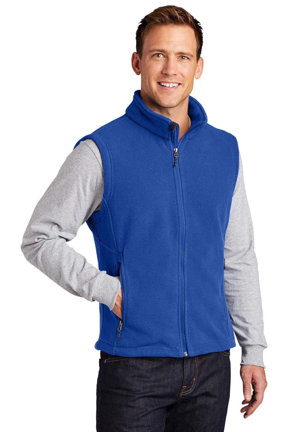 Port Authority Mens Full Zip Fleece Vest - True Royal Blue