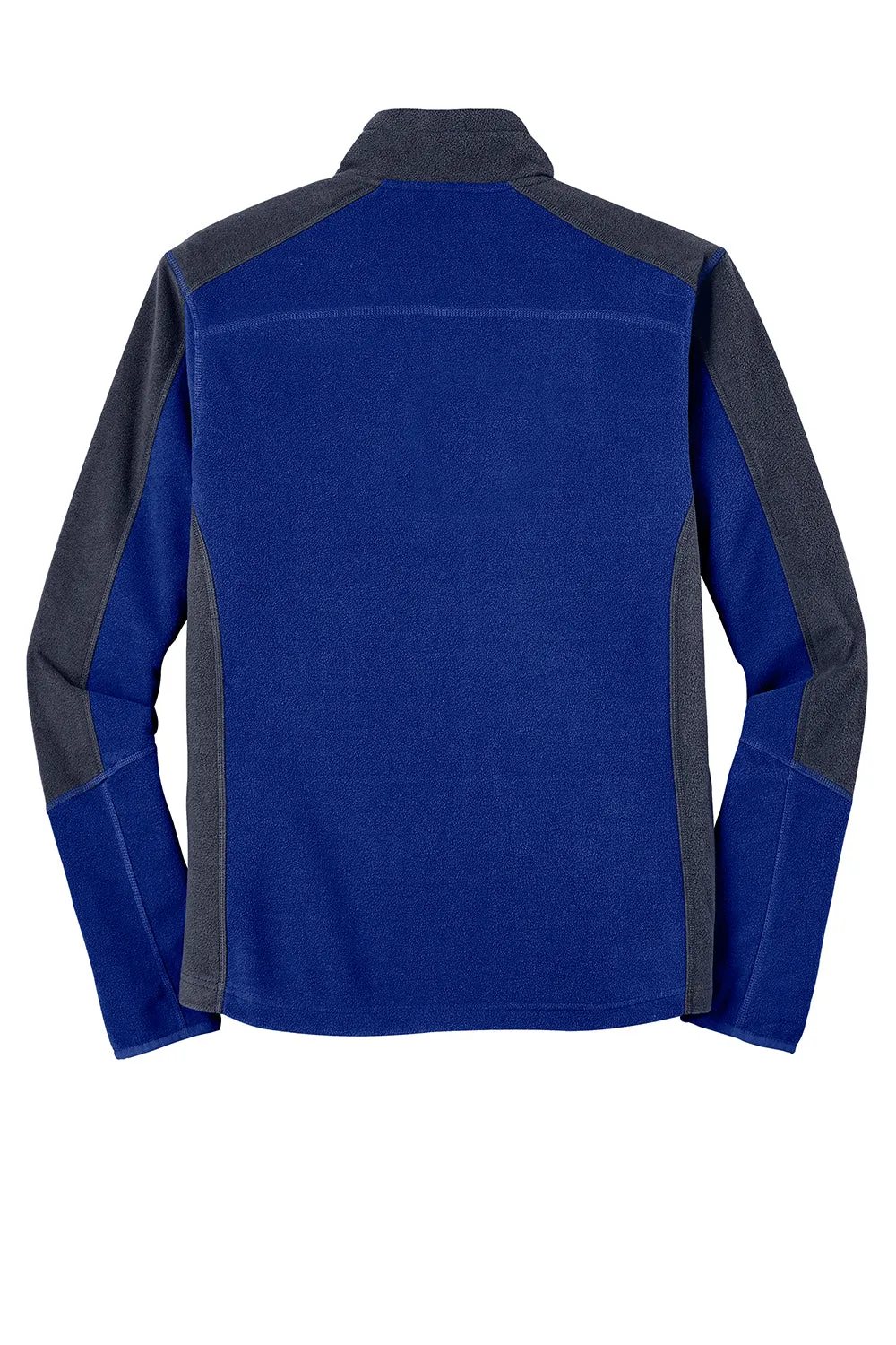 Port Authority Mens Full Zip Microfleece Jacket - Patriot Blue/Battleship Grey - Closeout