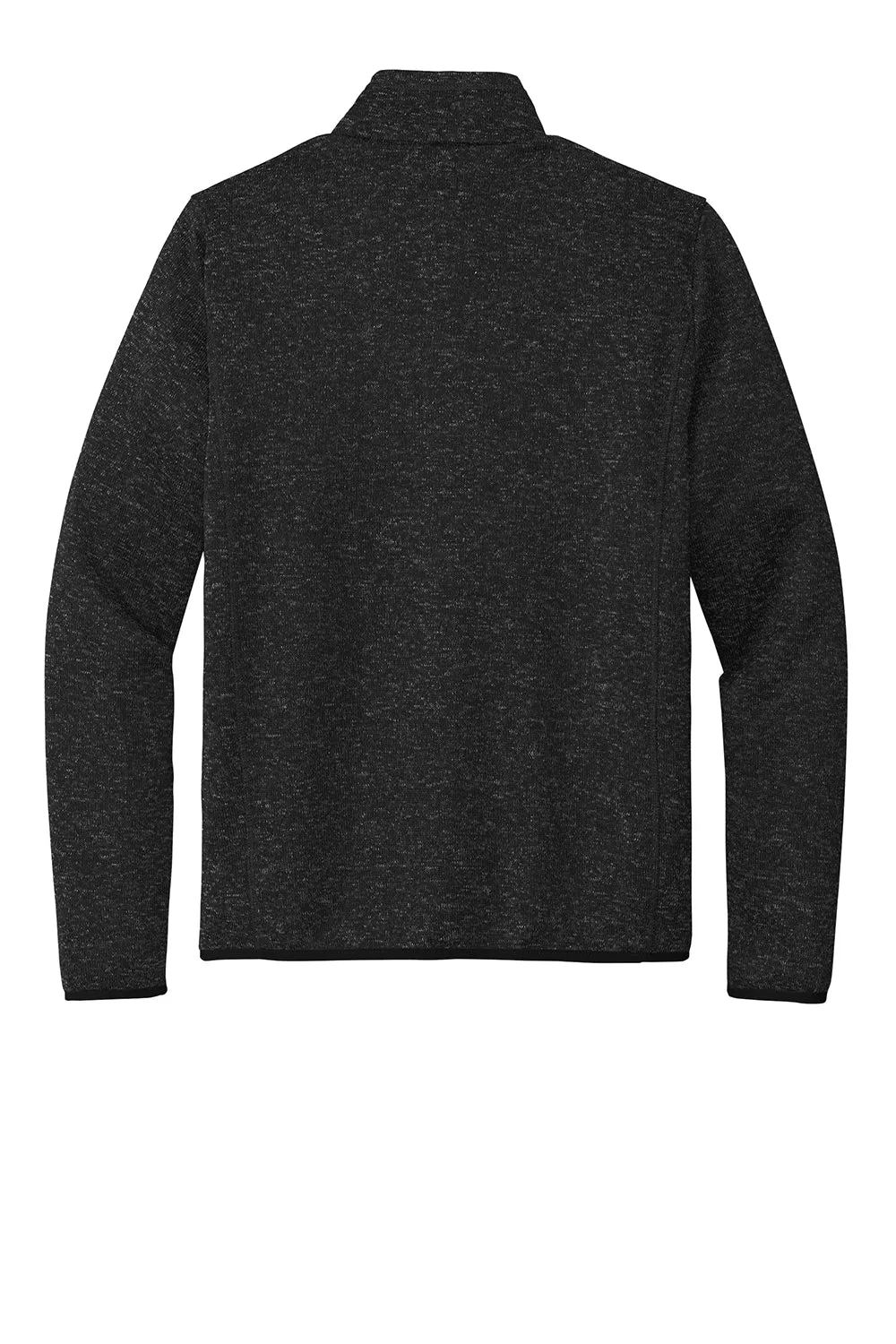 Port Authority Mens Full Zip Sweater Fleece Jacket - Heather Black