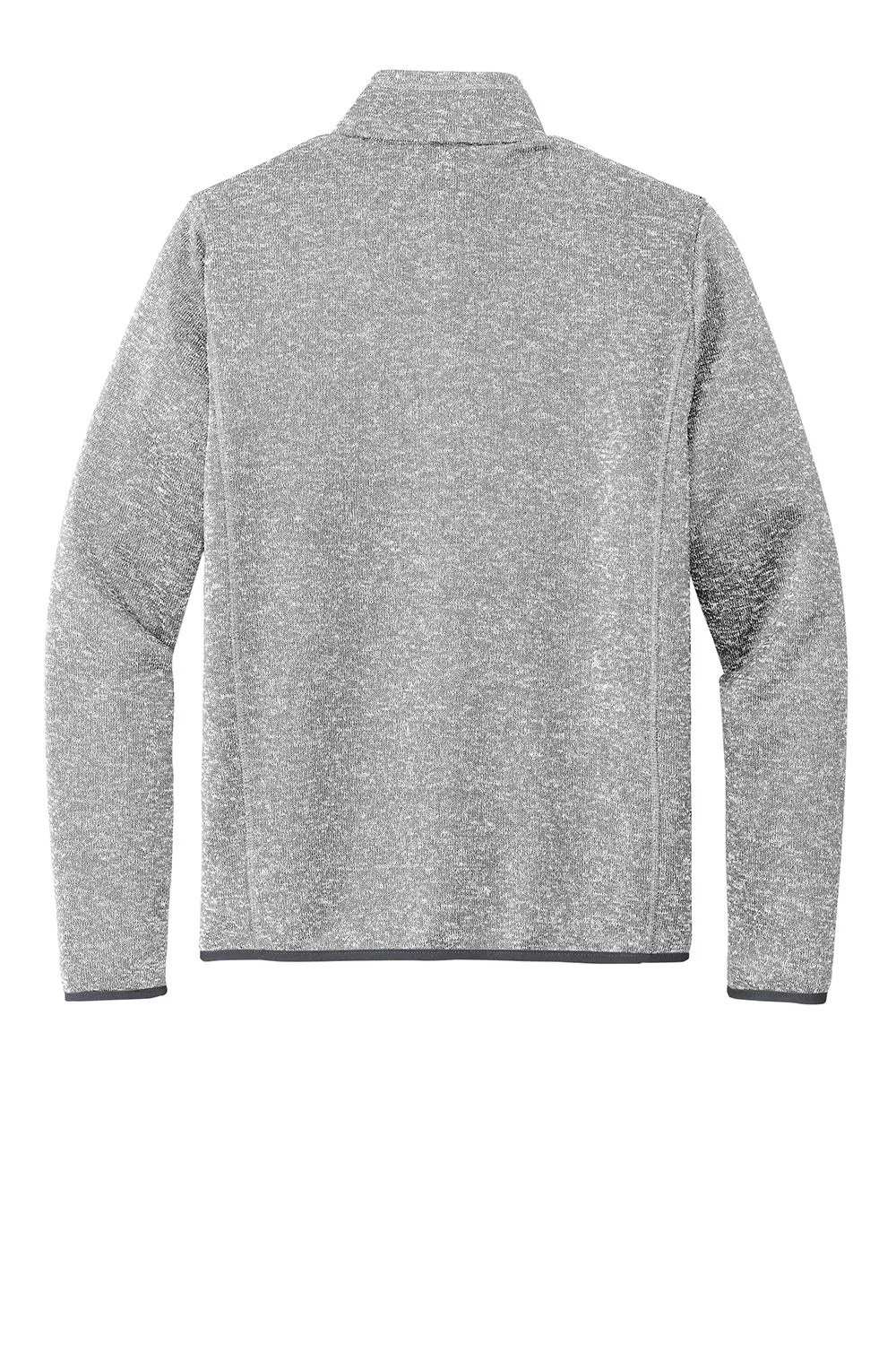 Port Authority Mens Full Zip Sweater Fleece Jacket - Heather Grey