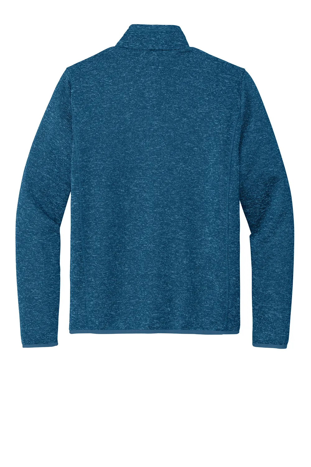 Port Authority Mens Full Zip Sweater Fleece Jacket - Heather Medium Blue