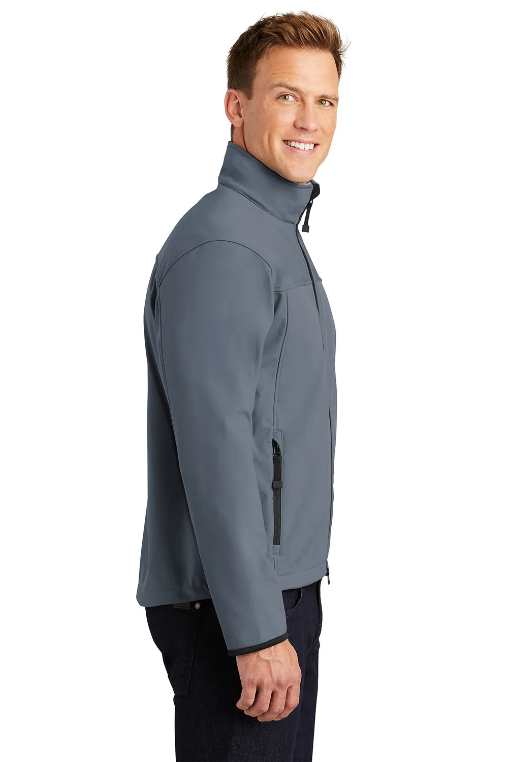 Port Authority Mens Glacier Wind & Water Resistant Full Zip Jacket - Atlantic Blue/Chrome