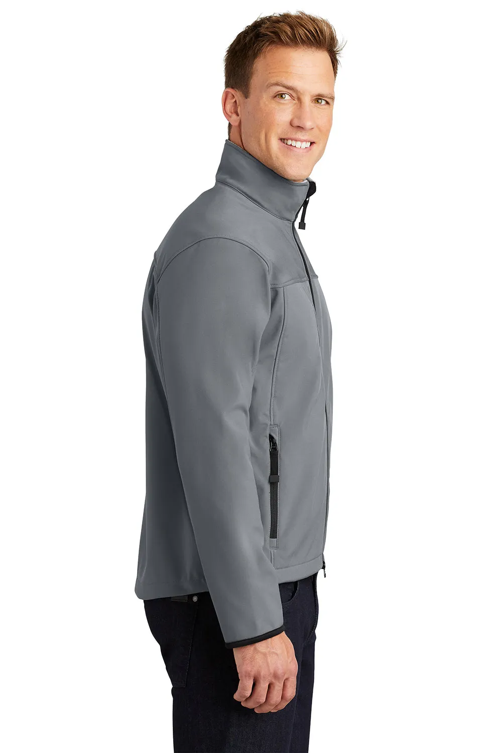 Port Authority Mens Glacier Wind & Water Resistant Full Zip Jacket - Smoke Grey/Chrome Grey