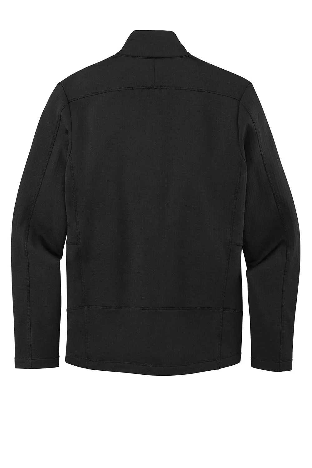 Port Authority Mens Grid Fleece Full Zip Jacket - Deep Black