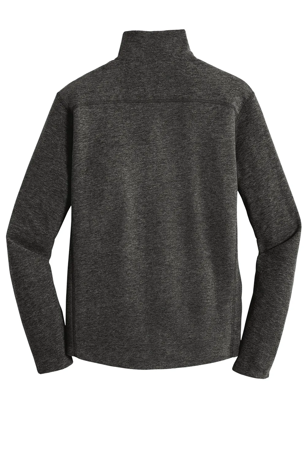 Port Authority Mens Heather Pill Resistant Microfleece Full Zip Sweatshirt - Heather Charcoal Black