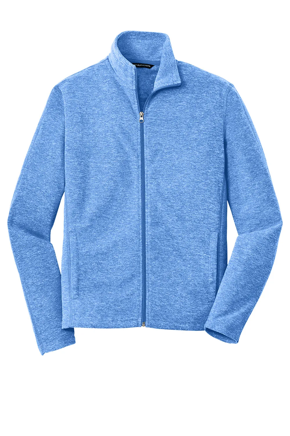 Port Authority Mens Heather Pill Resistant Microfleece Full Zip Sweatshirt - Heather Light Royal Blue