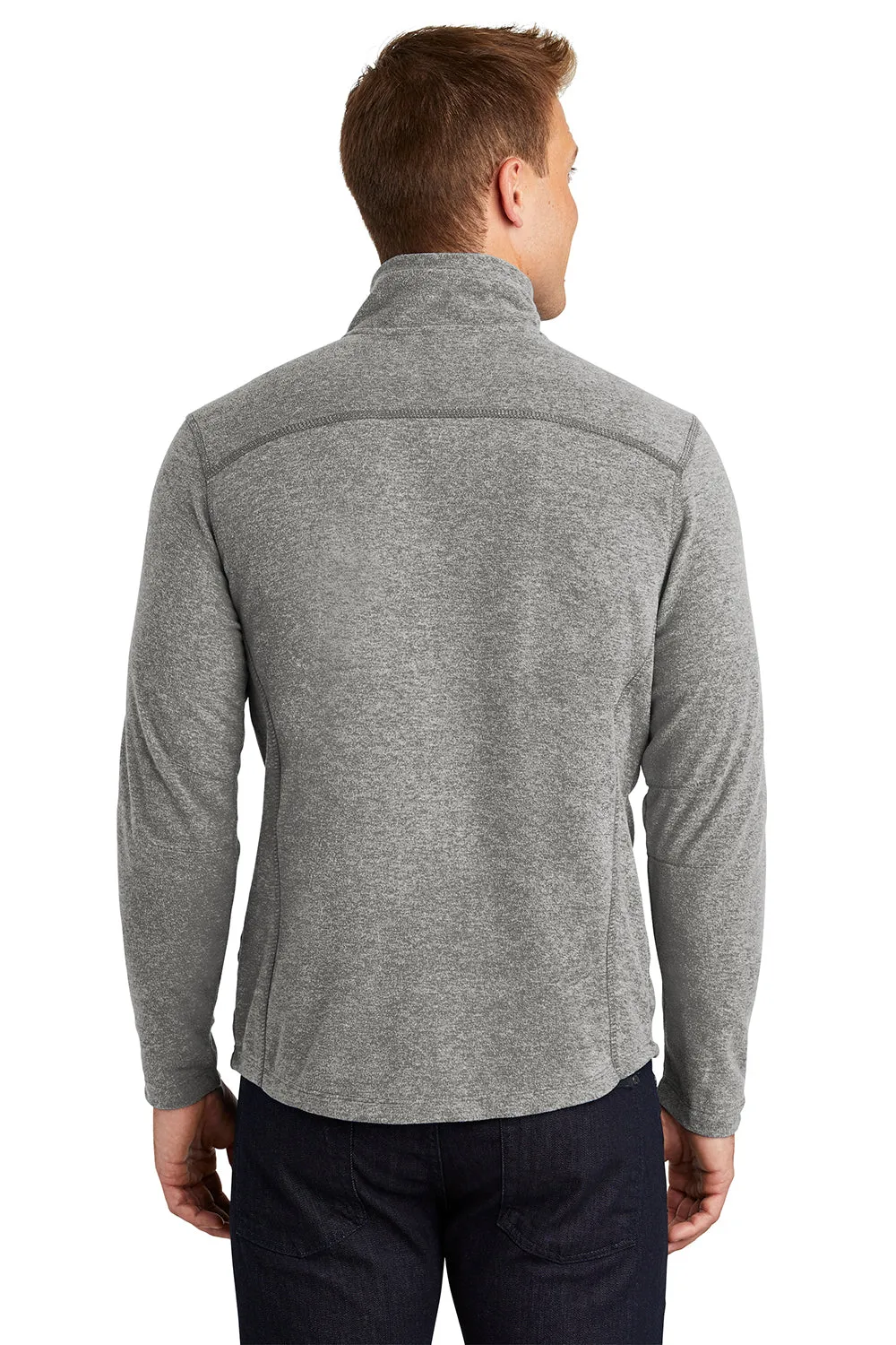 Port Authority Mens Heather Pill Resistant Microfleece Full Zip Sweatshirt - Heather Pearl Grey