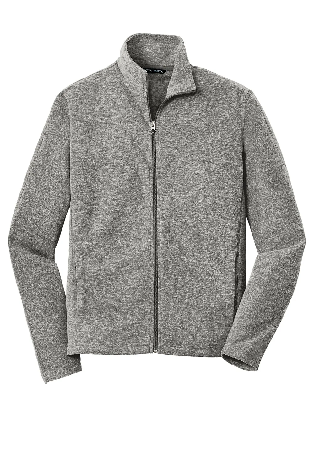 Port Authority Mens Heather Pill Resistant Microfleece Full Zip Sweatshirt - Heather Pearl Grey