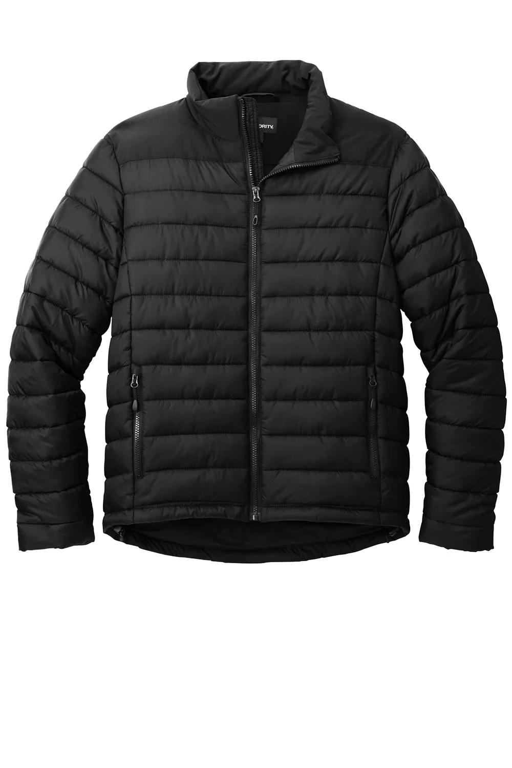 Port Authority Mens Horizon Water Resistant Full Zip Puffy Jacket - Deep Black