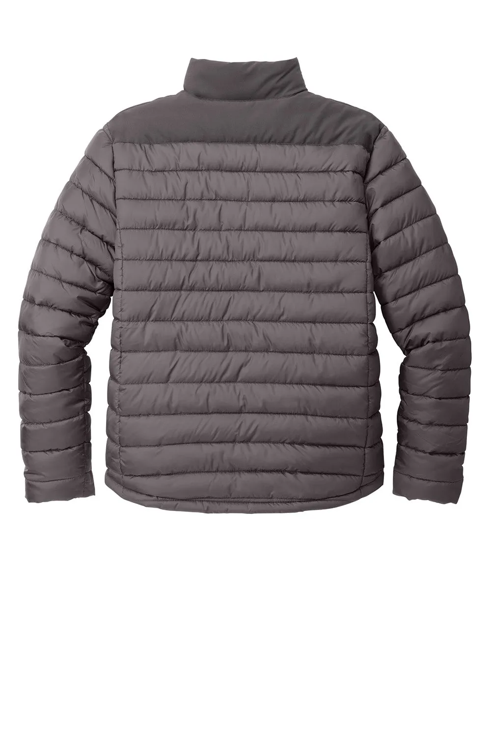 Port Authority Mens Horizon Water Resistant Full Zip Puffy Jacket - Deep Smoke Grey/Smoke Grey